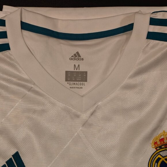 Real Madrid 2017-18 Home Jersey Adidas Men's Sizes M and L Football Soccer - Picture 13 of 16